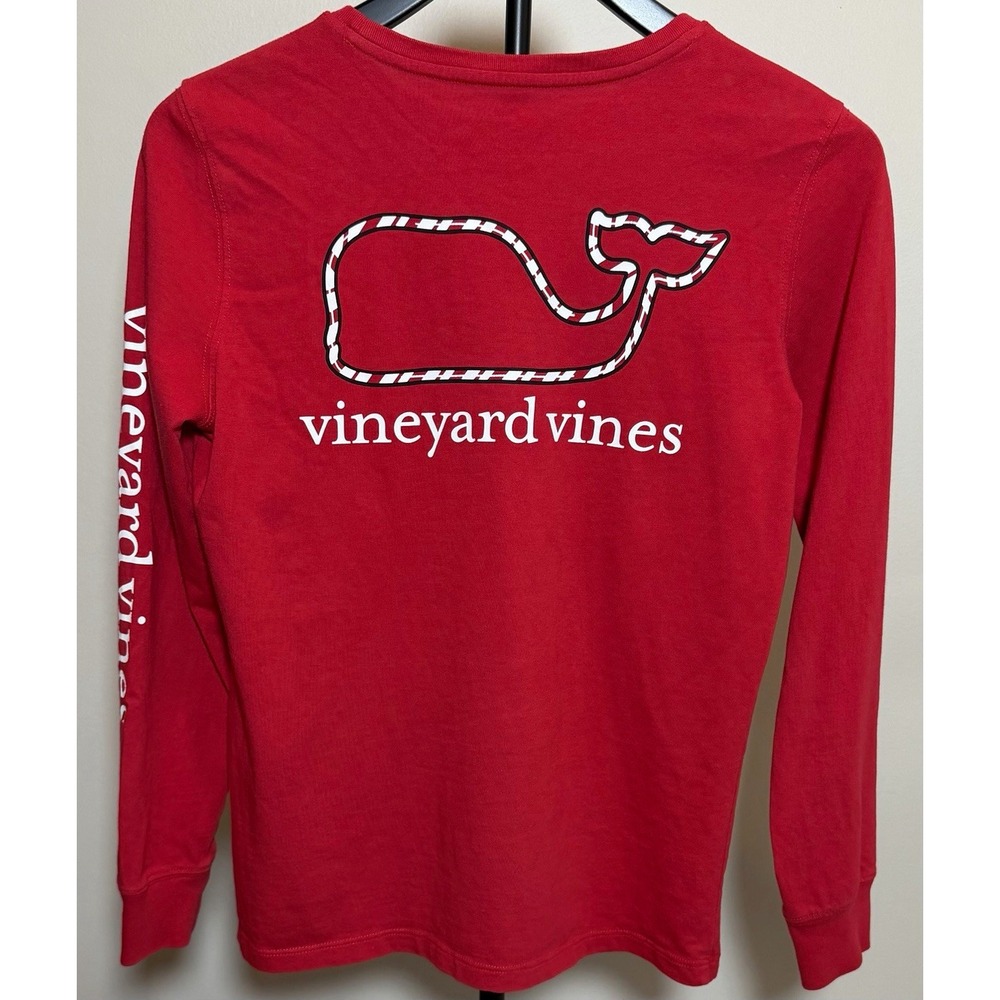 Vineyard Vines Men's Red Cotton Knit Pocket Tee Whale Logo Crew Neck XS